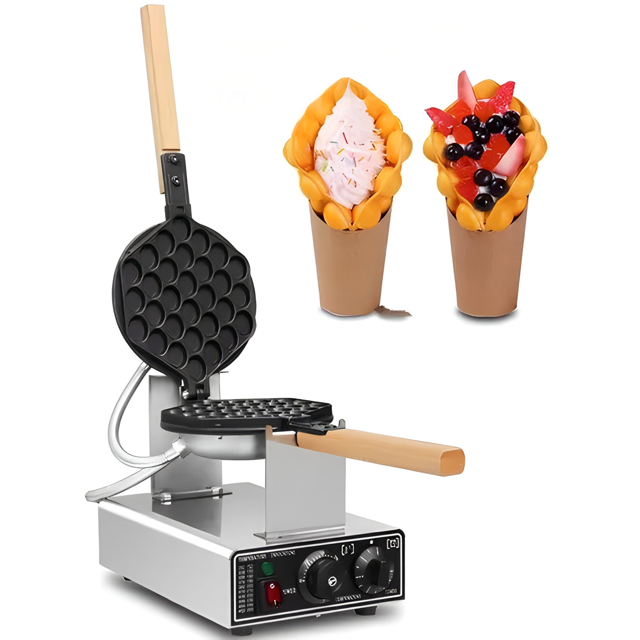 Máquina Wafflera Profesional para Bubble Waffles