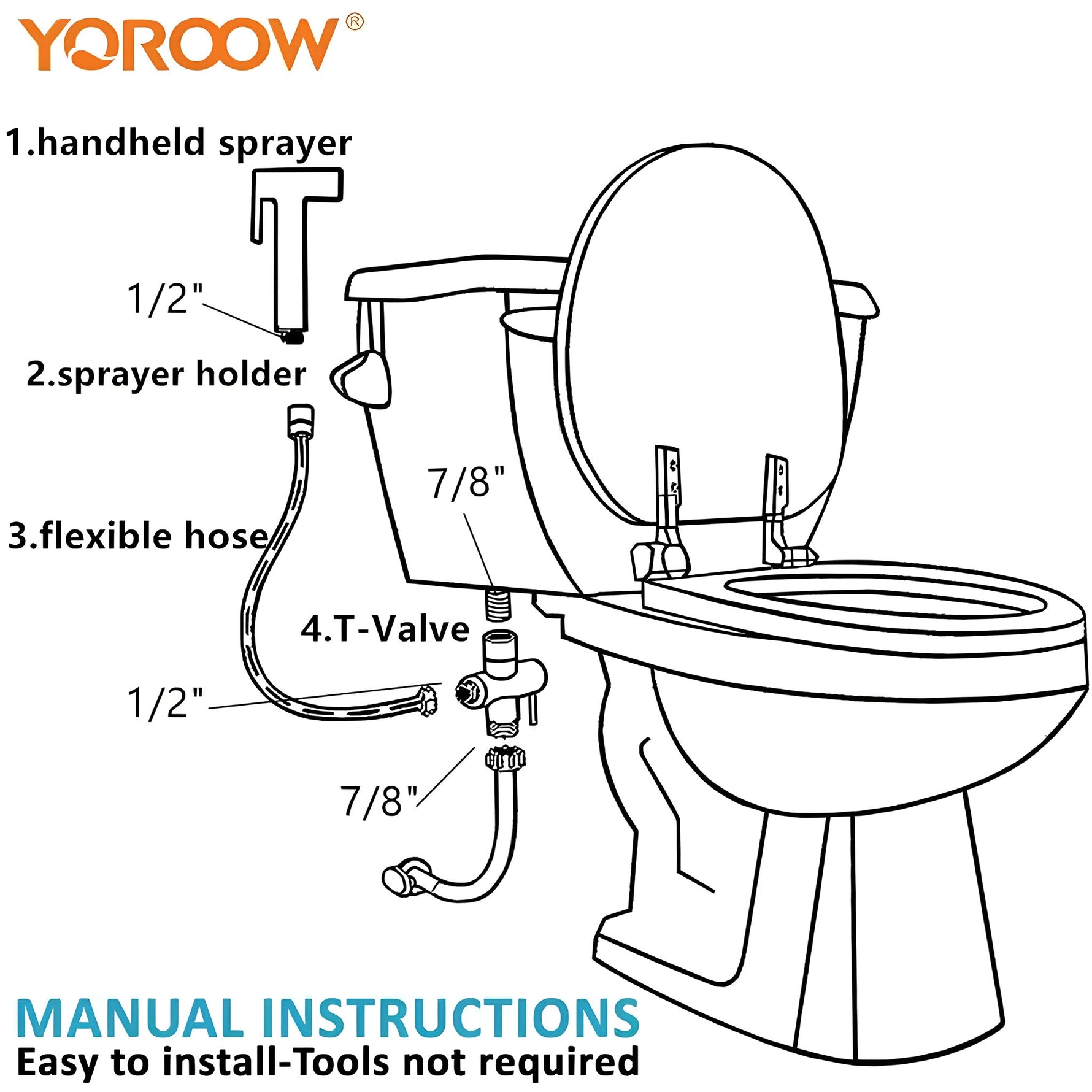 Bidet Rociador de Mano Portátil y Versátil
