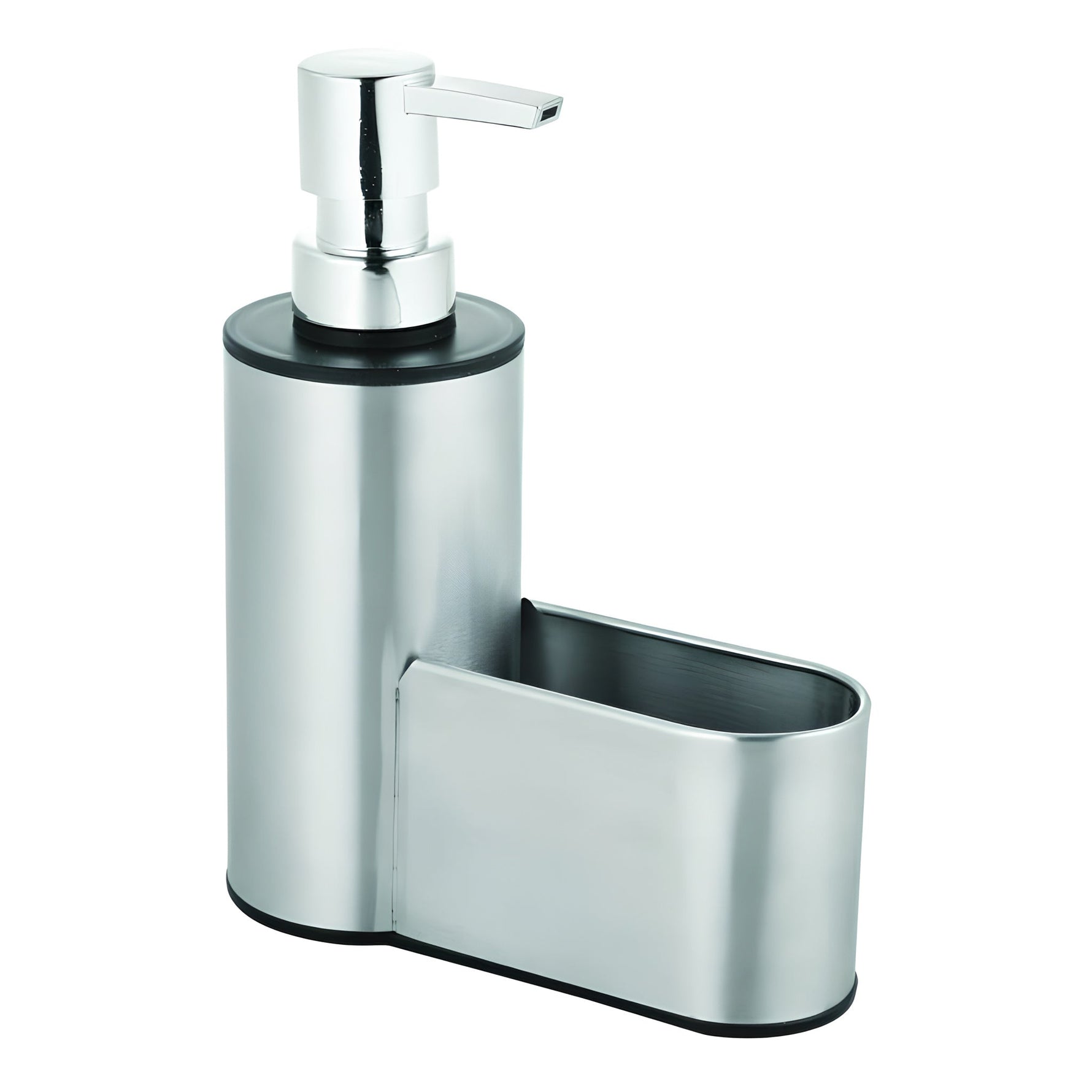 Dispensador de Jabón con Porta Esponja Acero Inoxidable