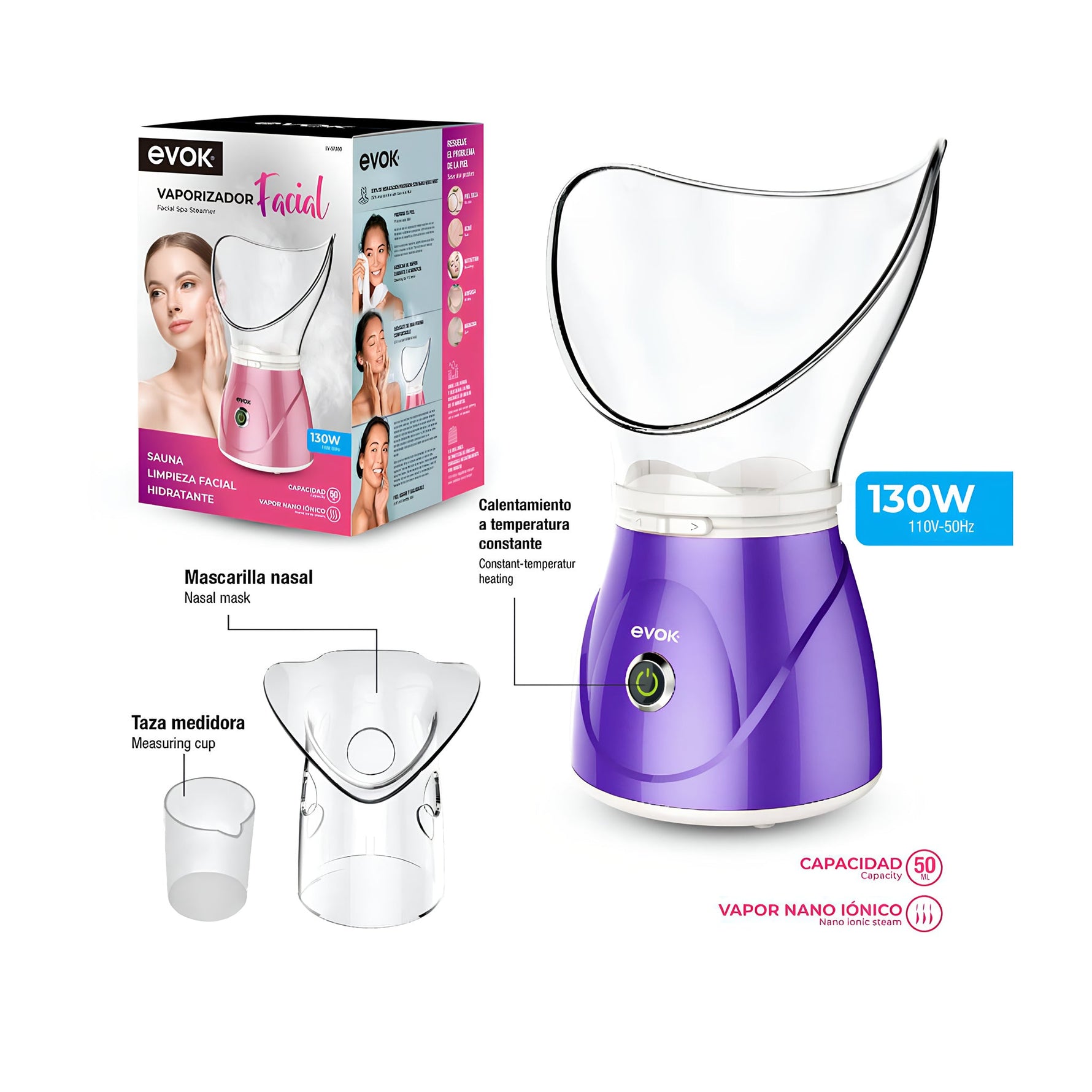 Vaporizador Facial Tipo Spa y Cuidado Respiratorio