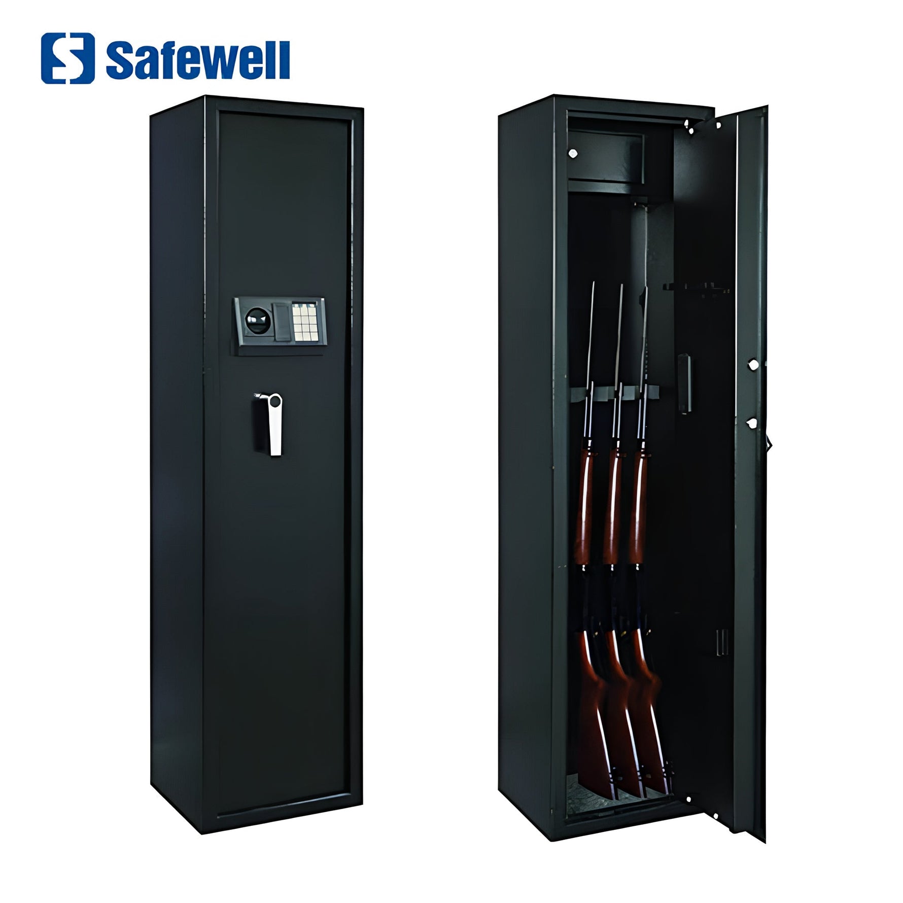 Caja fuerte para 10 armas de sistema digital y con llave