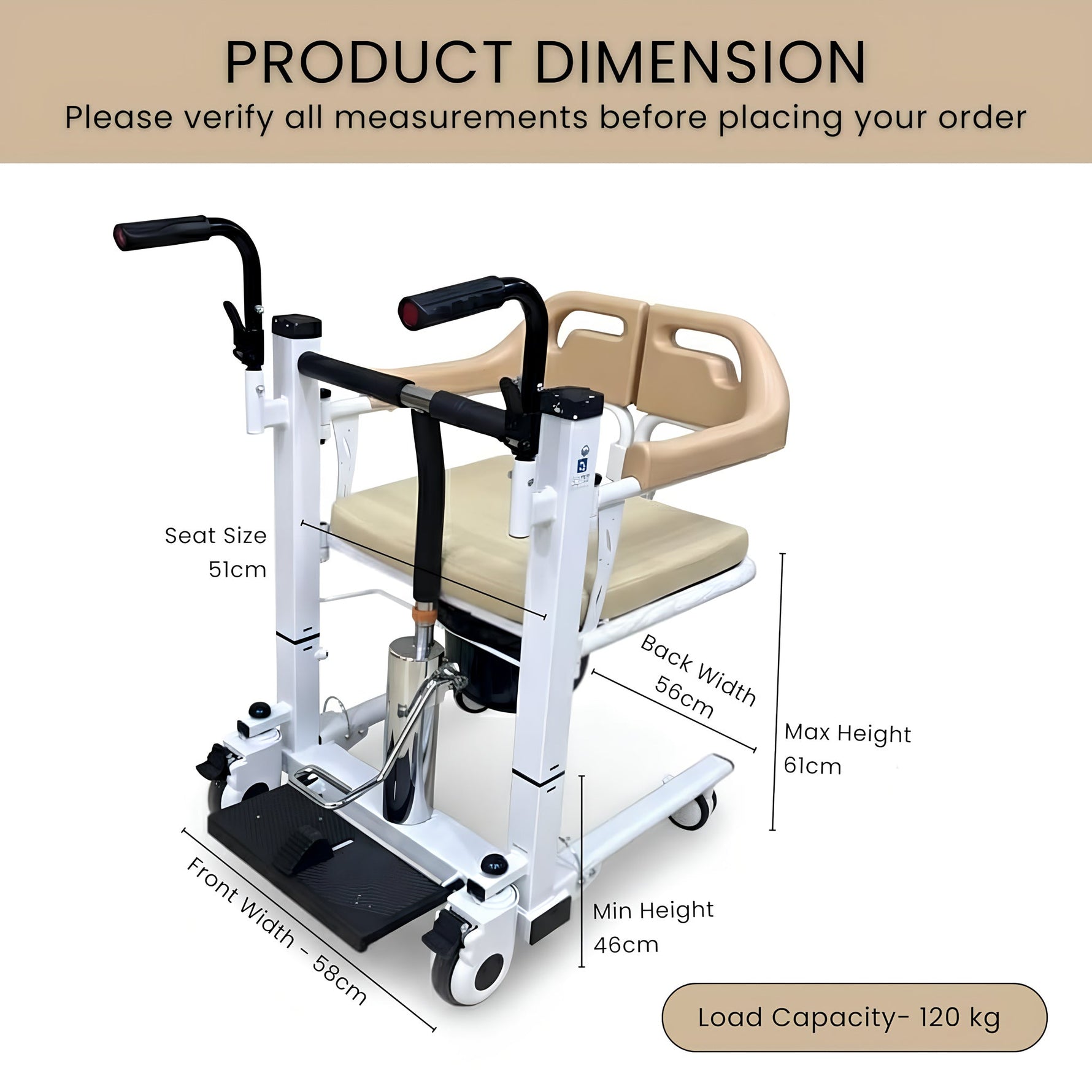 Silla de Transferencia Hidráulica para Pacientes