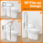 Barra de Apoyo Abatible para Baño con Soporte