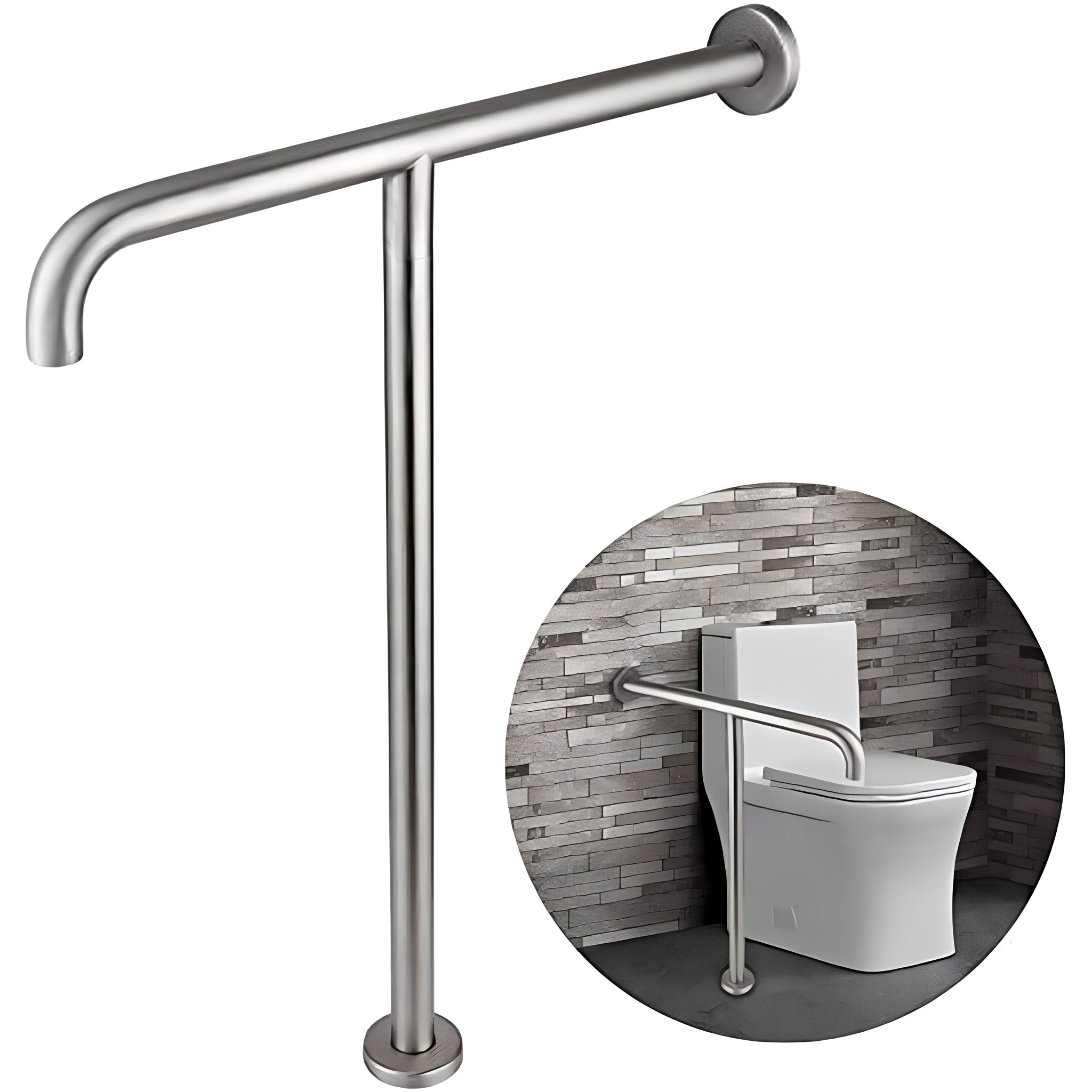 Barra de Apoyo para Baño de Pared a Suelo