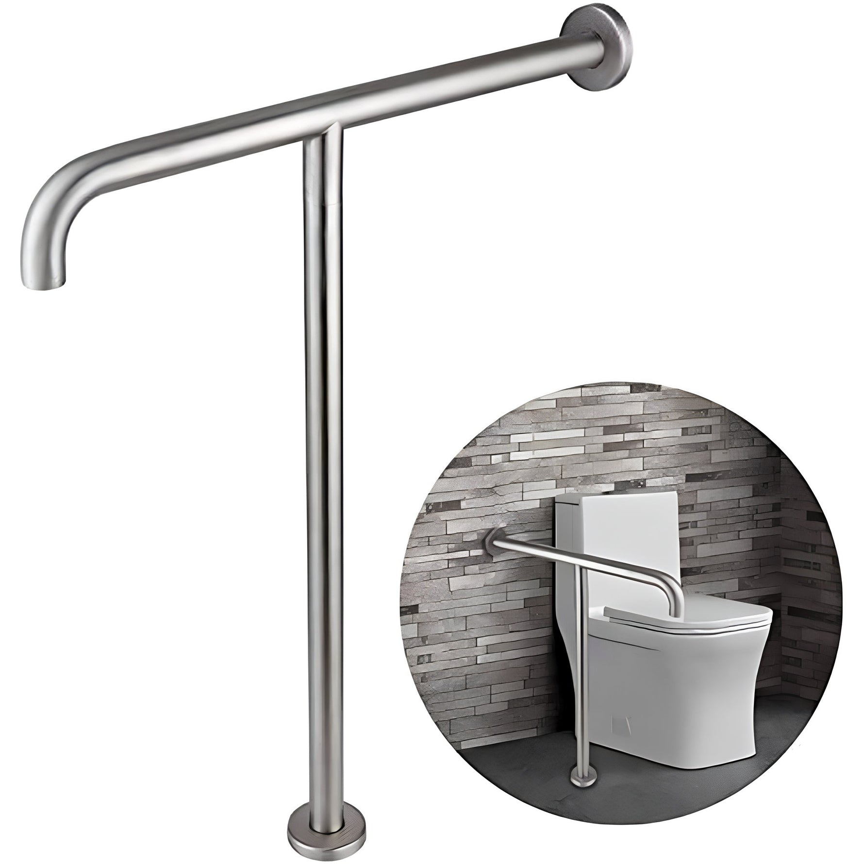 Barra de Apoyo para Baño de Pared a Suelo