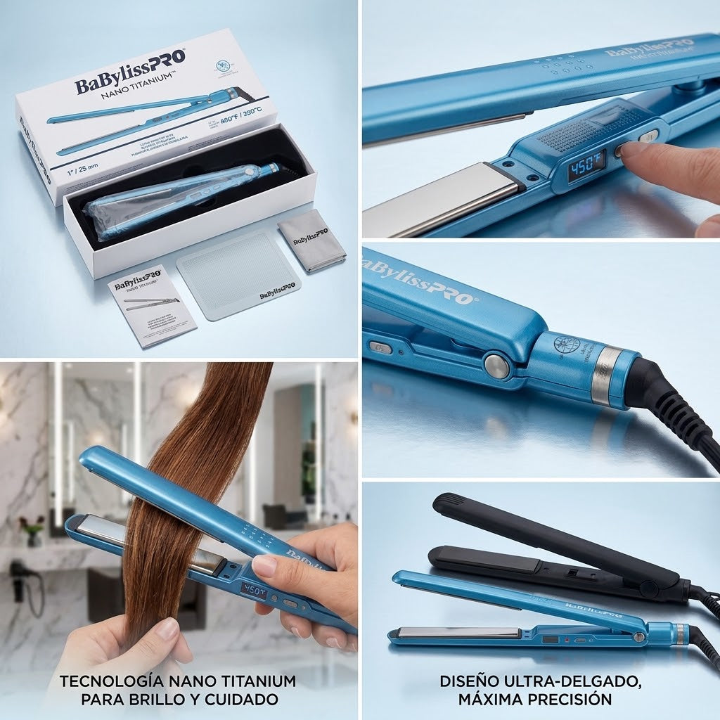 Plancha Alisadora Profesional  Nano Titanium 1"