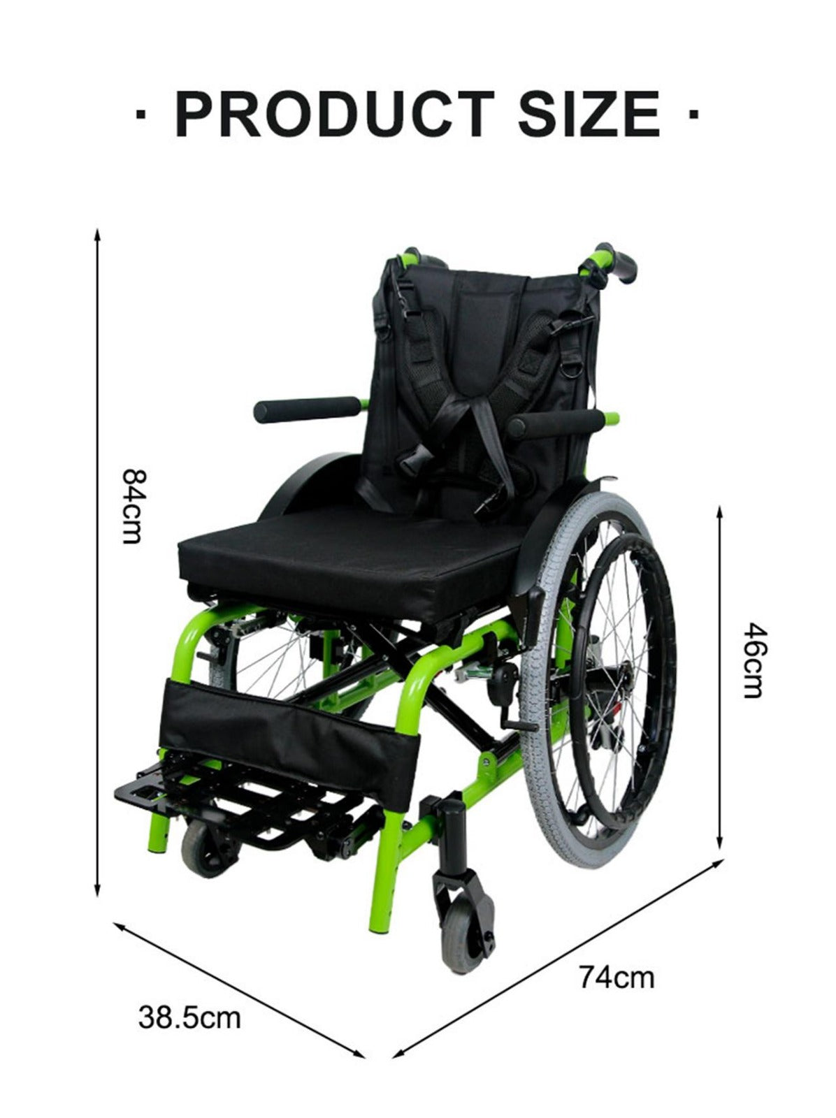Silla de ruedas pediátrica totalmente ajustable para niños en crecimiento