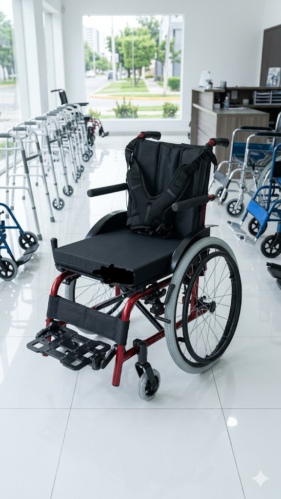 Silla de ruedas pediátrica totalmente ajustable para niños en crecimiento
