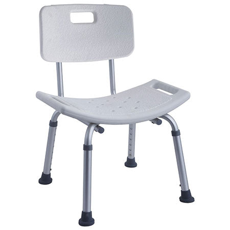 Silla para Ducha con Respaldo y ajustable de altura