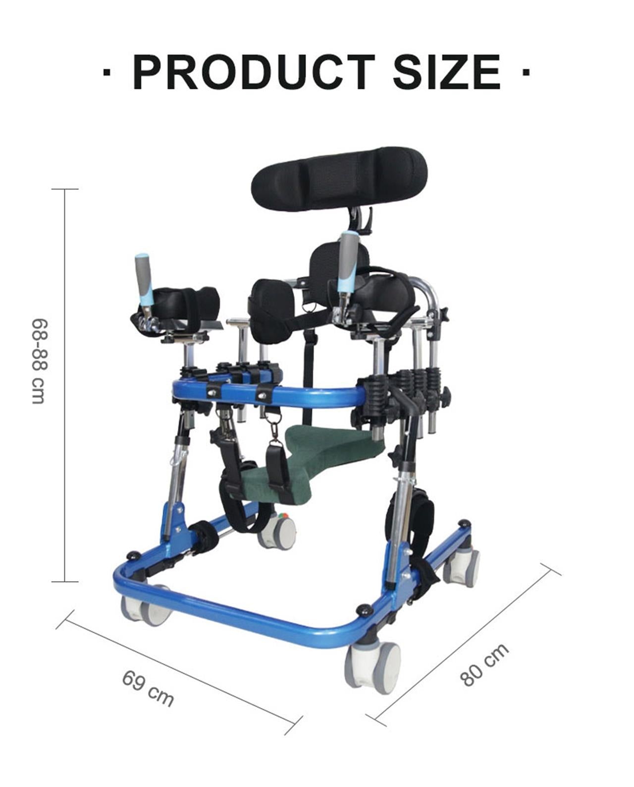 Andador plegable de aluminio para niños con parálisis cerebral