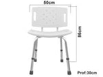 Silla para Ducha con Respaldo y ajustable de altura