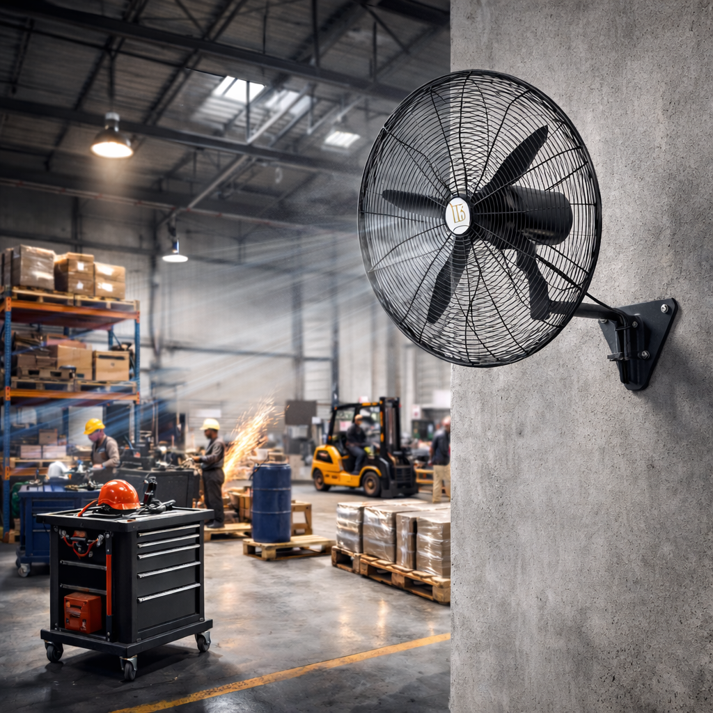Ventilador de Pared Industrial 30" con Control Remoto