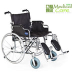 Silla de ruedas de asiento ancho