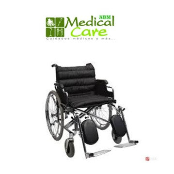 Silla de ruedas de asiento ancho
